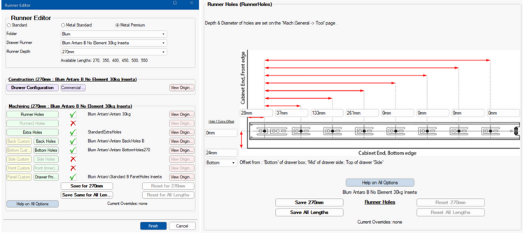 Comprehensive Drawer Runner Editor Comprehensive Drawer Runner Editor