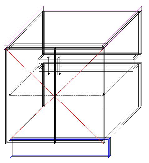 Horizontal Pipe Chase in 2 Door Cabinet Sample Horizontal Pipe Chase in 2 Door Cabinet Sample