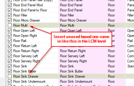 LCM level Insert 2