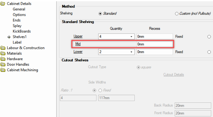 Tall Standard Fixed Shelf Recess 2 Tall Standard Fixed Shelf Recess 2